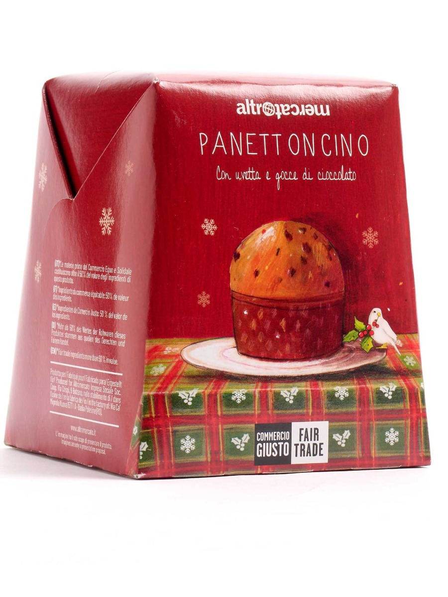Panettoncino con uvetta e gocce di cioccolata Altromercato