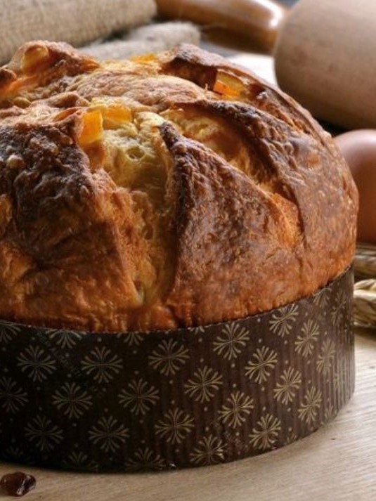 Panettone tradizionale con uvetta e canditi in Borsa Sari