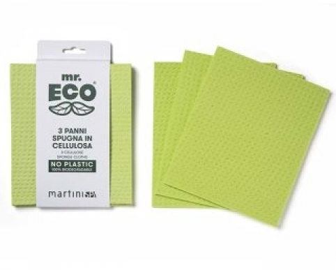 Panno spugna in cellulosa vegetale 3 pezzi