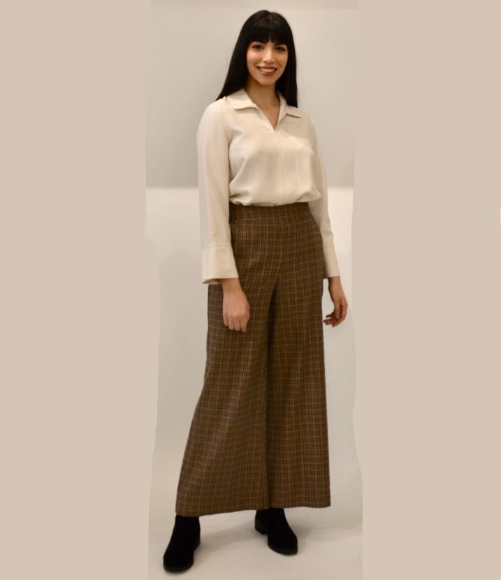 Pantalone scozzese donna Quercia marrone - Progetto Quid per On Earth.