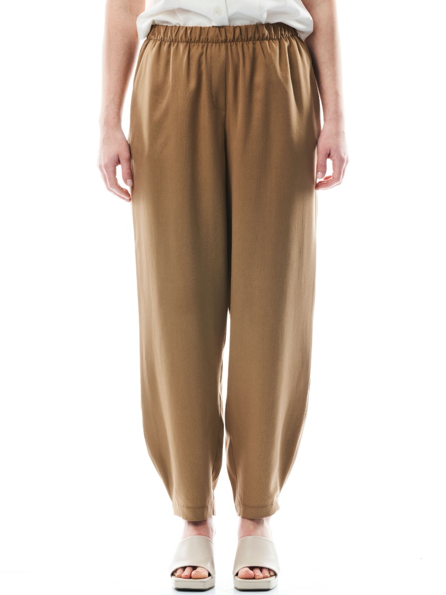 Pantaloni in tencel baggy Rossella beige