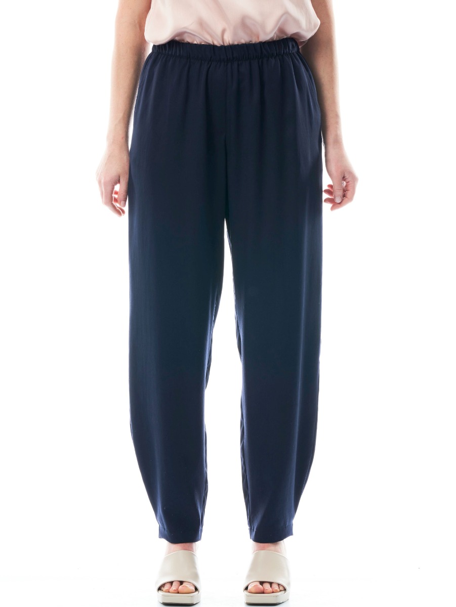 Pantaloni in tencel baggy Rossella blu