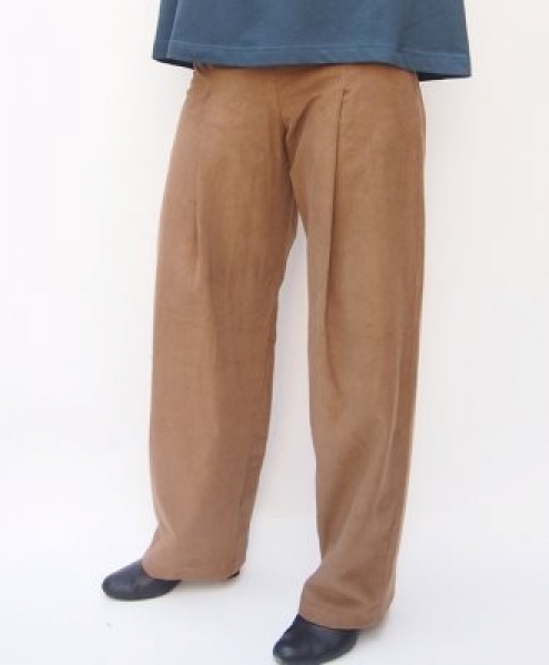 Pantaloni in velluto a costine millerighe - Beige