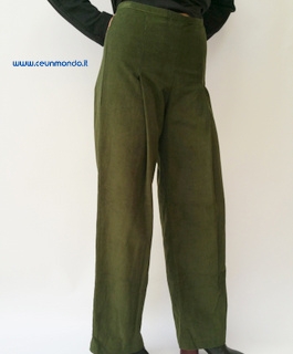 Pantaloni in velluto a costine millerighe - Verdone