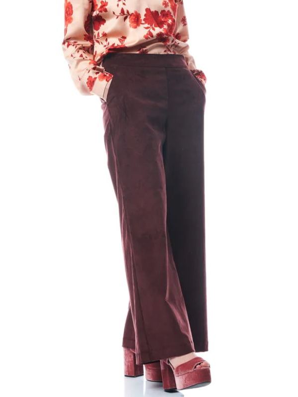Pantalone in velluto fustagno di cotone Quercia bordeaux - Quid per OnEarth