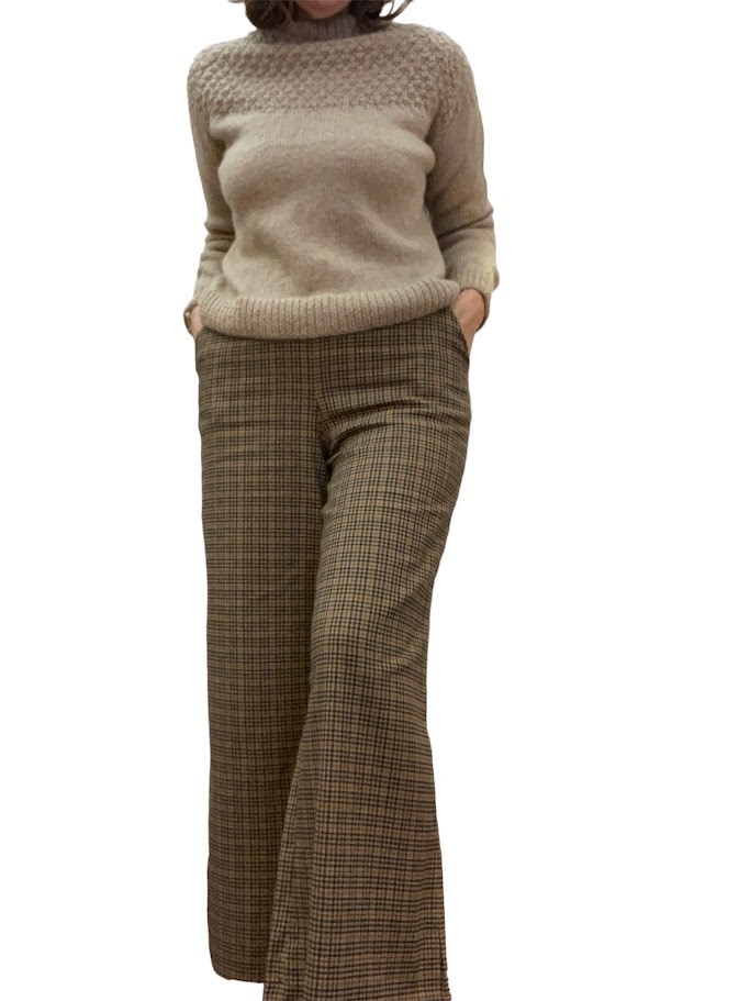 Pantalone scozzese donna Quercia marrone - Progetto Quid per On Earth.