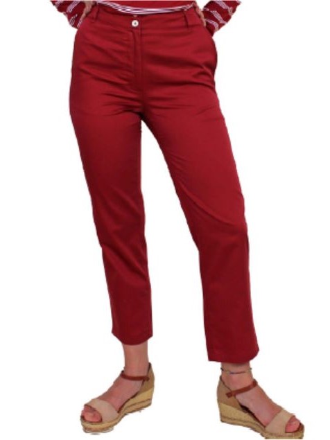 Pantaloni a carota in cotone satin rosso Carrot - On Earth