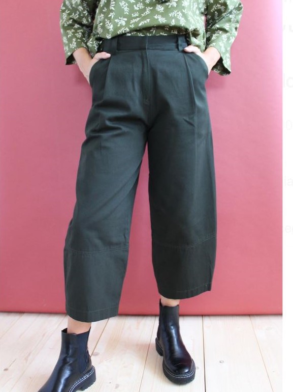Pantaloni balloon Baggy donna Verde foresta