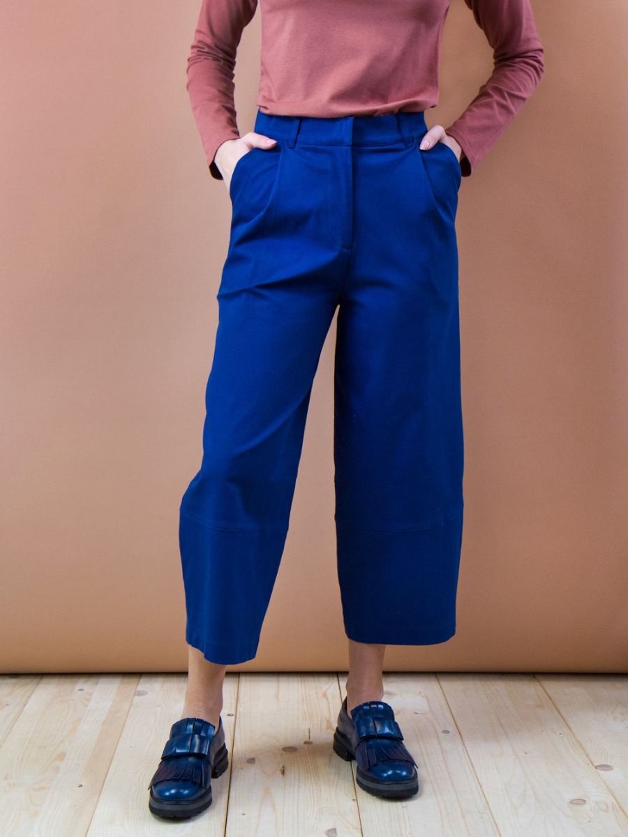Pantaloni barrel Baggy donna Blu