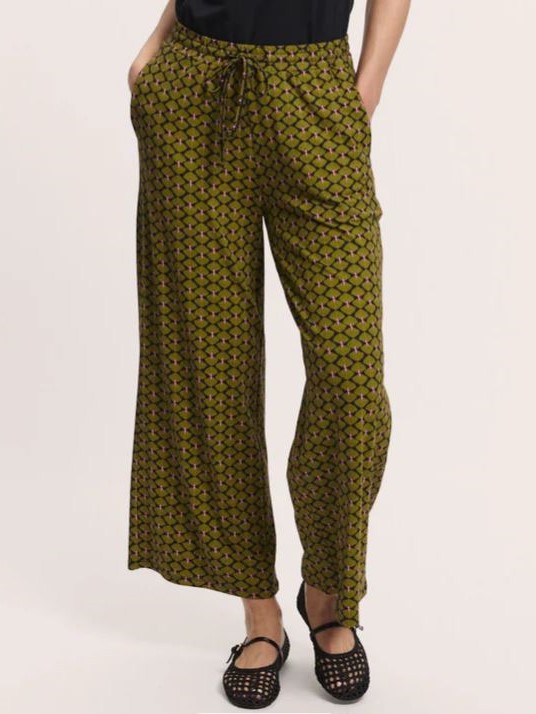 Pantaloni donna jersey fantasia Black Taraa