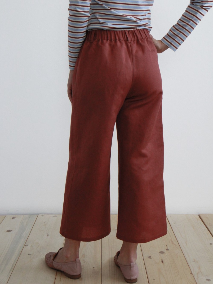 Pantaloni cropped donna VITE Terracotta