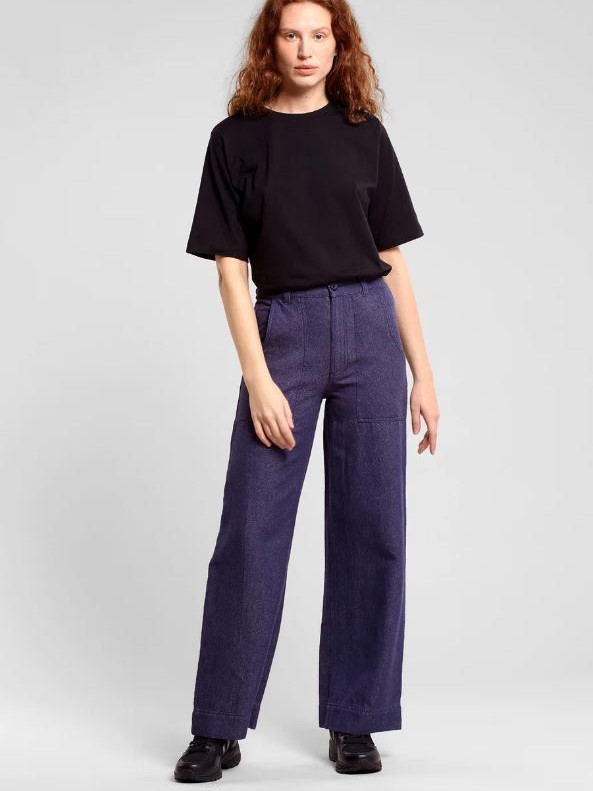 Pantaloni in canapa Vara Work blu navy Dedicated