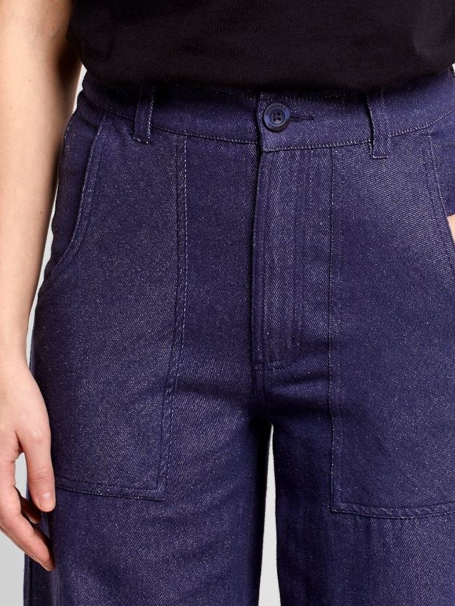 Pantaloni in canapa Vara Work blu navy Dedicated
