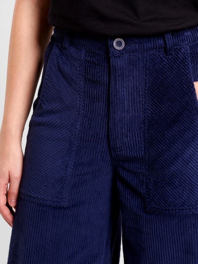 Pantaloni in velluto Vara Work blu navy Dedicated