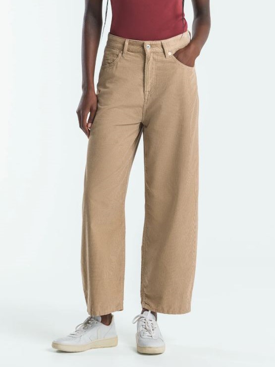 Pantaloni in velluto balloon LEILA Kings of Indigo Silver mink