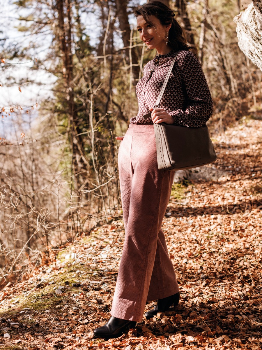 Pantaloni velluto a coste Rosa - Progetto Quid per On Earth