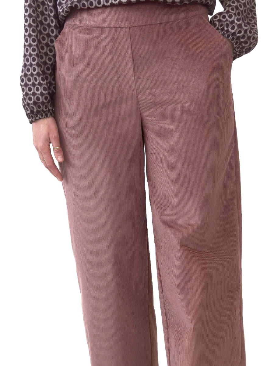 Pantaloni velluto a coste Rosa - Progetto Quid per On Earth