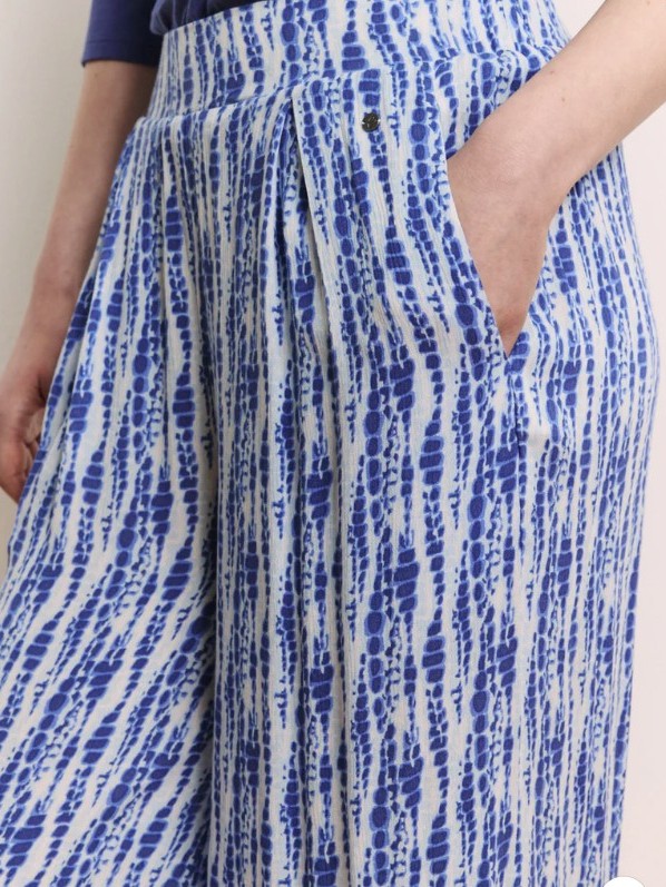 Pantaloni palazzo donna Paulaa batik, Ecovero Tranquillo