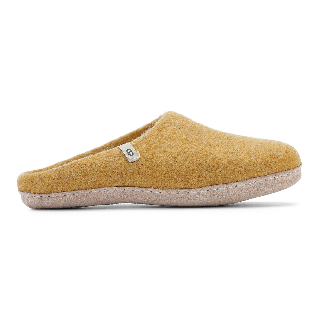 Pantofole in feltro di lana Mustard - Egos