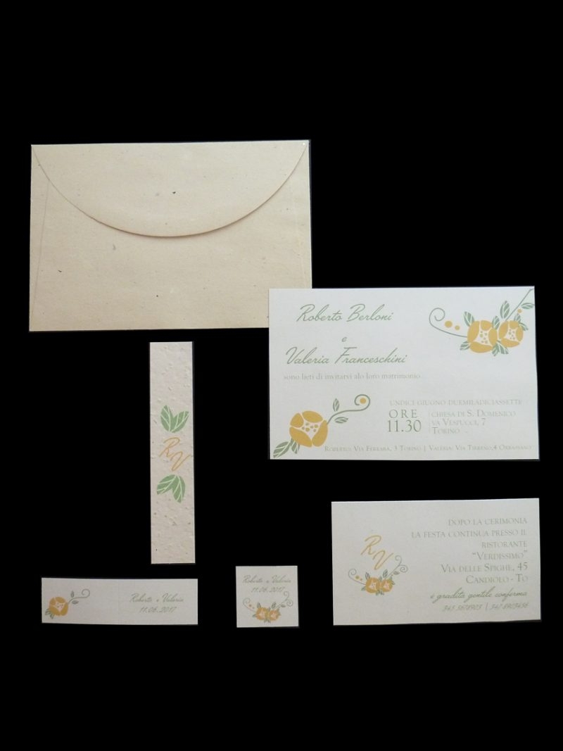 Partecipazione matrimonio Flower