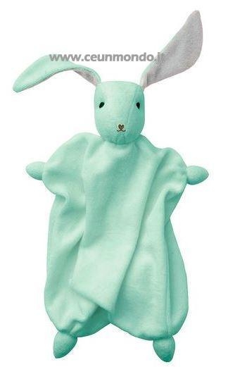 Doudou Hoppa Tino per Neonati in cotone Biologico Menta