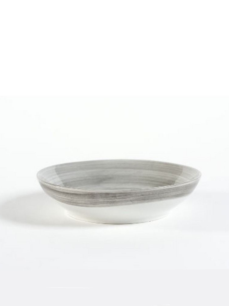 Piatto fondo in ceramica Grigio