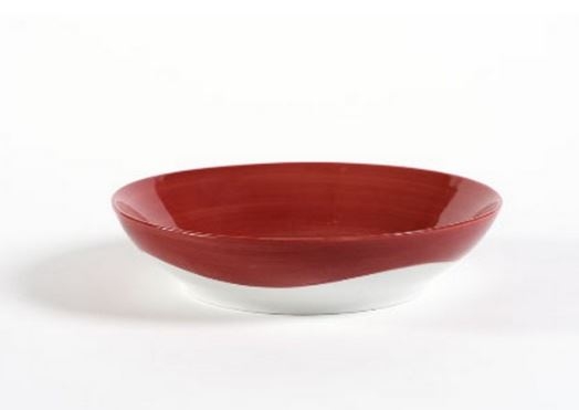 Piatto fondo in ceramica Rossa - Linea equosolidale COLOR