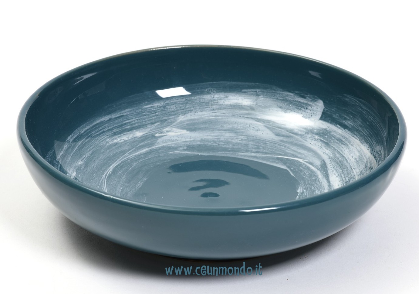 Piatto fondo in ceramica Nido verde - cooperativa sociale italiana