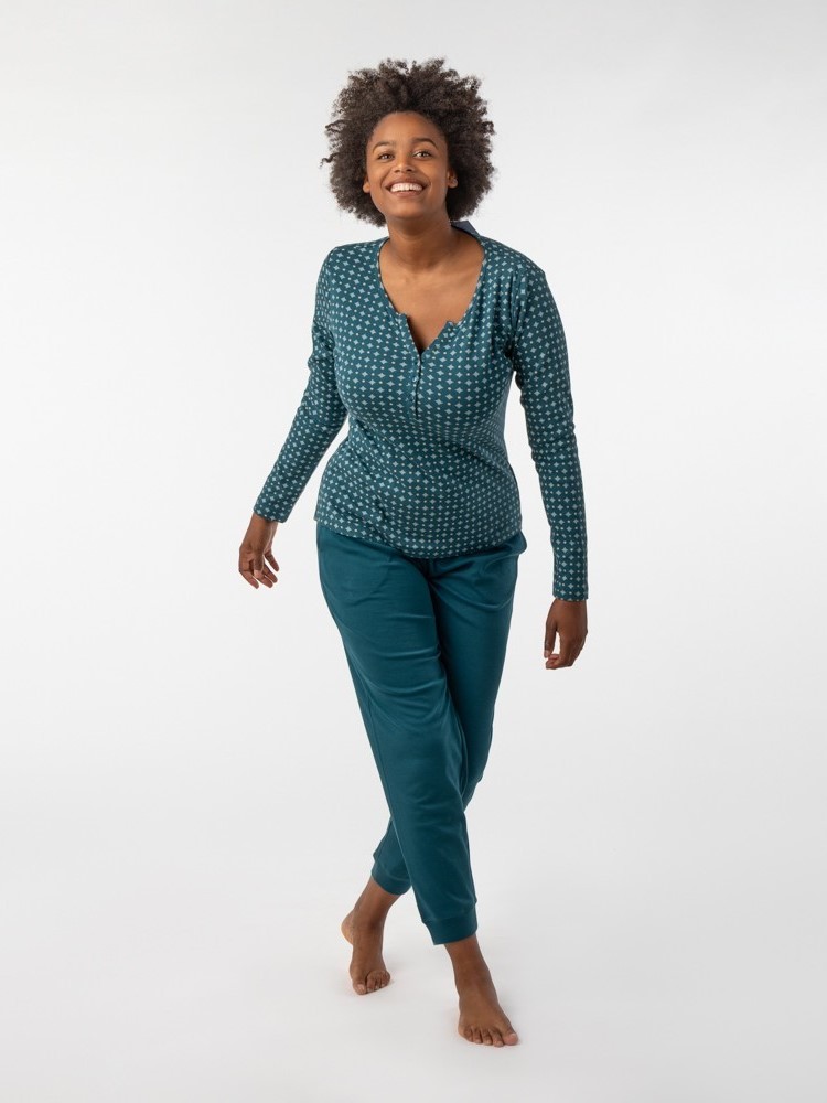 Pigiama donna in cotone biologico Oceano