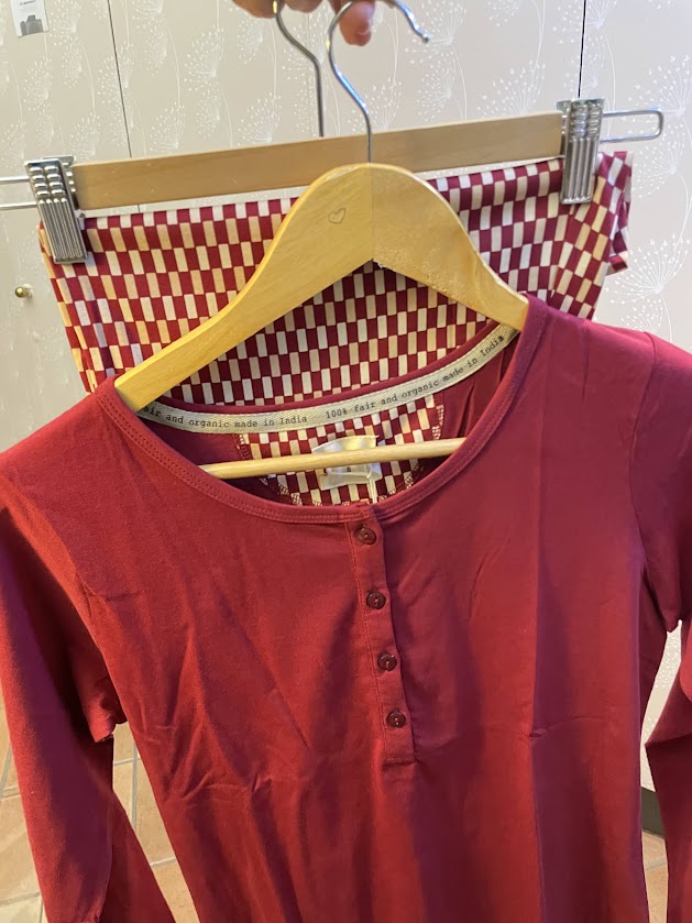 Pigiama donna in cotone biologico Fuse Rosso