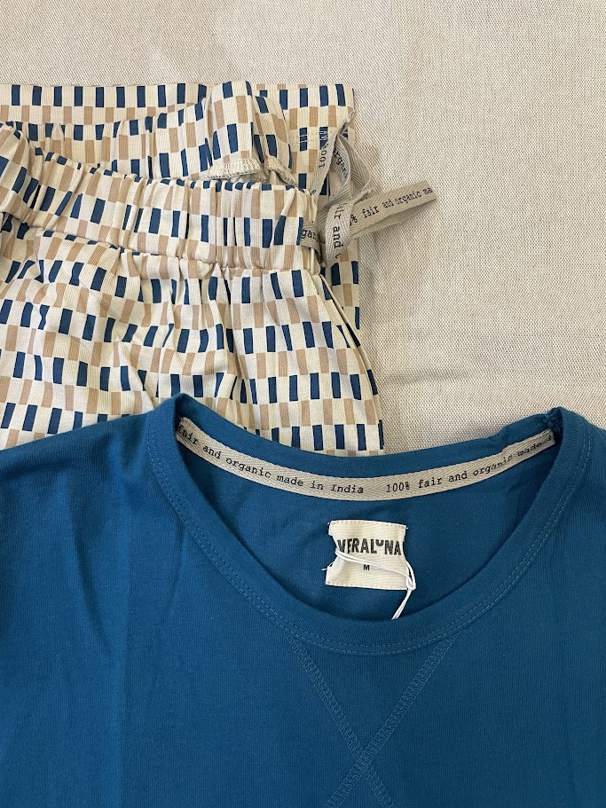 Pigiama uomo in cotone biologico Fuse blu