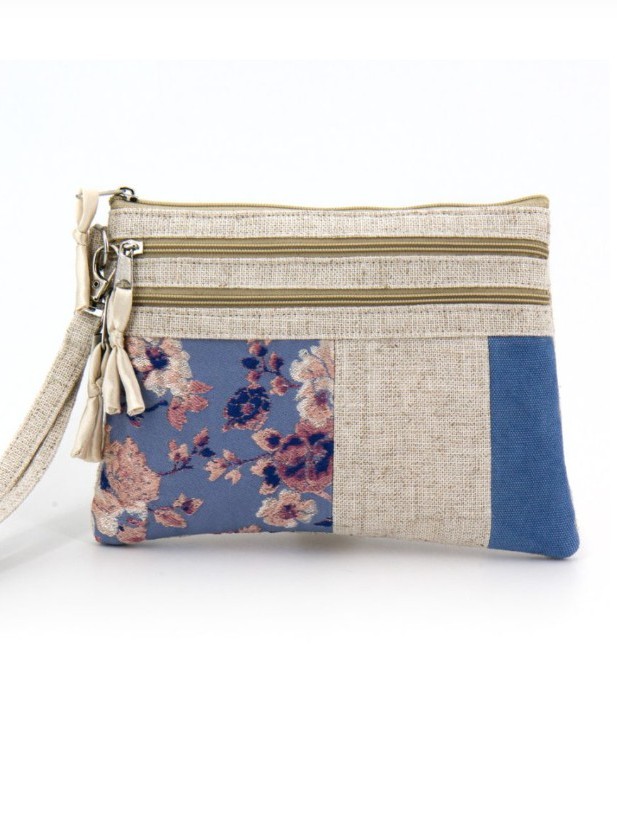 Pochette 3 tasche in tessuto Patchwork Summer
