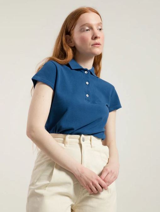 Polo cotone sostenibile RITA blu- Rifò