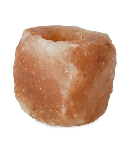 Lampada di sale, porta candela di sale rosa dall'Himalaya 400gr