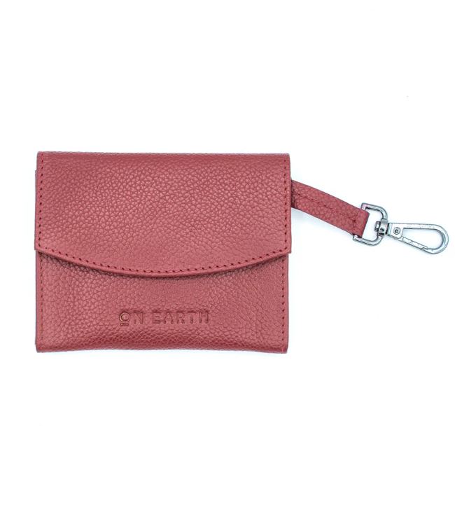 Porta carte in pelle Giada Bordeaux