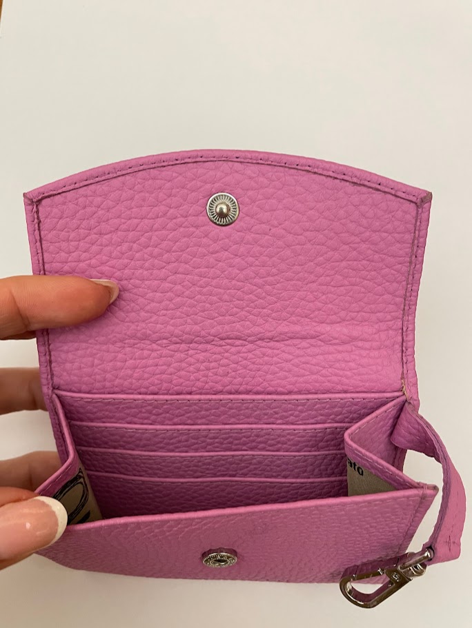 Porta carte in pelle Giada Rosa, On Earth