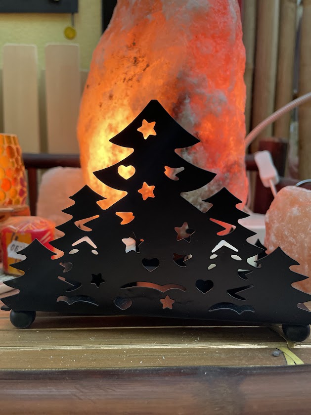 Porta lumino Alberi di Natale piccolo nero