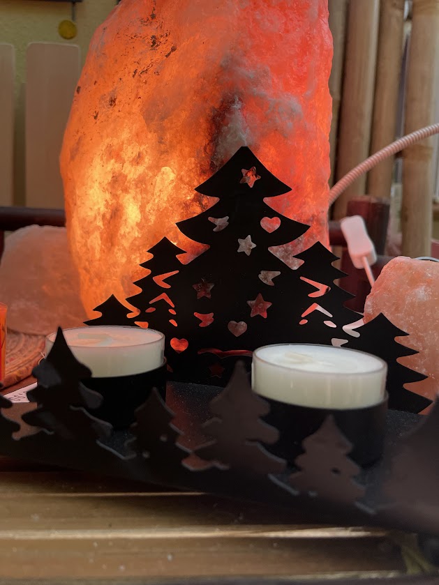 Porta lumino Alberi di Natale piccolo nero