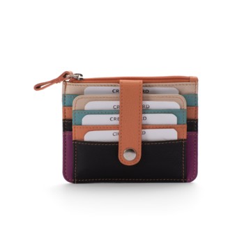 Portacarte in pelle John multicolore