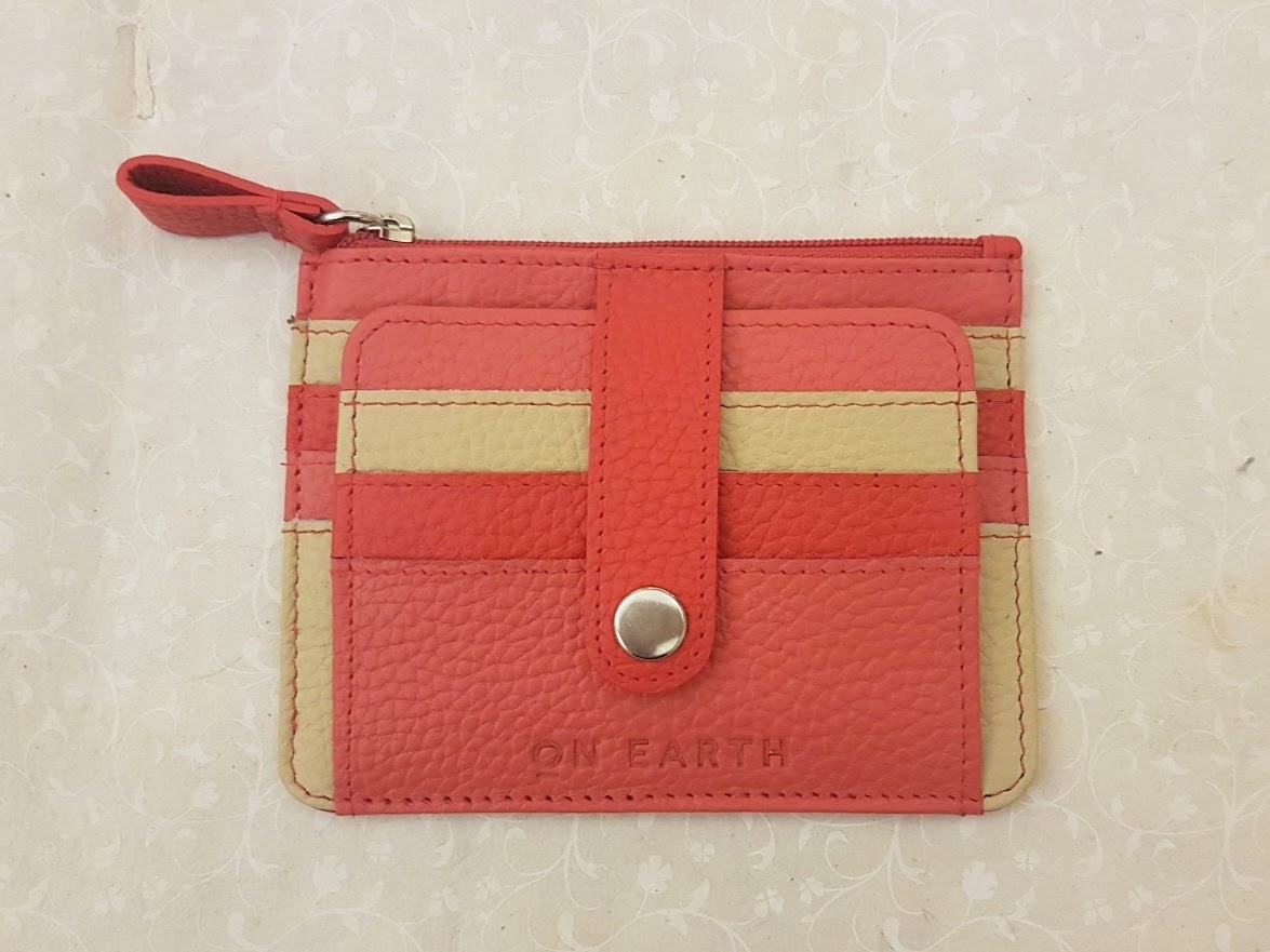 Portacarte e tessere John Rosso e beige On Earth