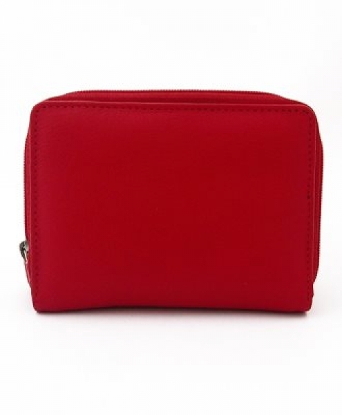 Portafogli medio in pelle nappa Chinar Rosso scarlatto
