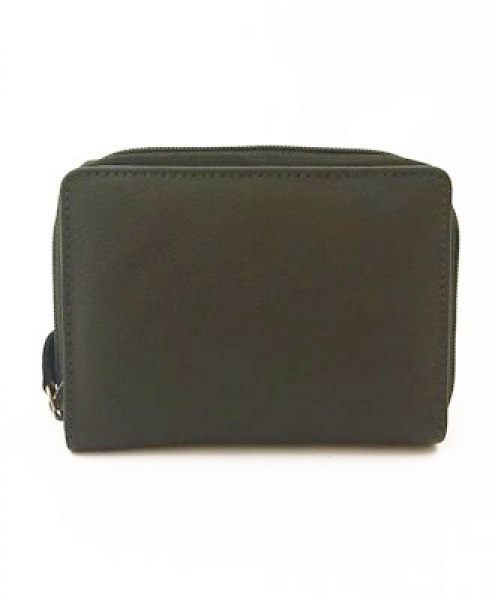 Portafogli medio in pelle nappa Chinar Verde scuro