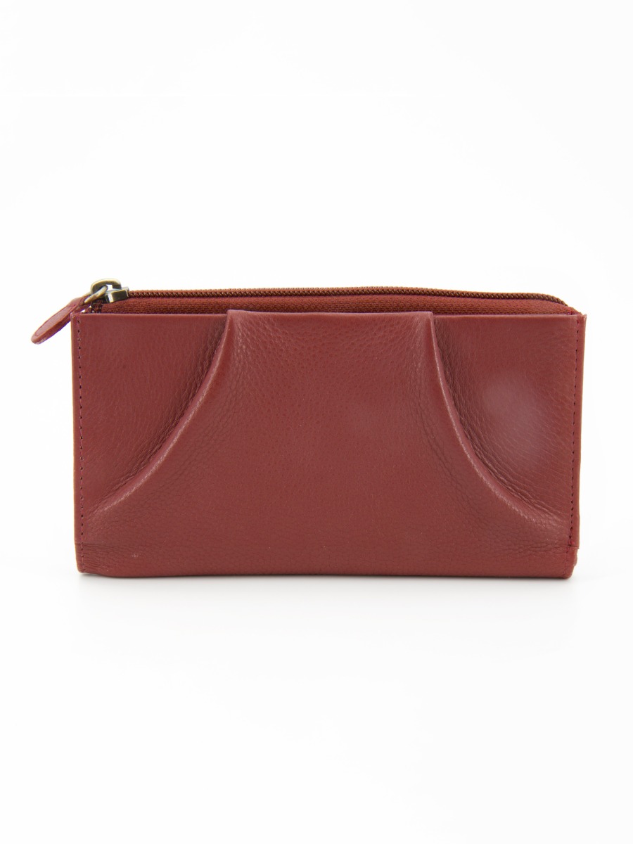 Portafoglio donna grande, in pelle Garihat Rosso