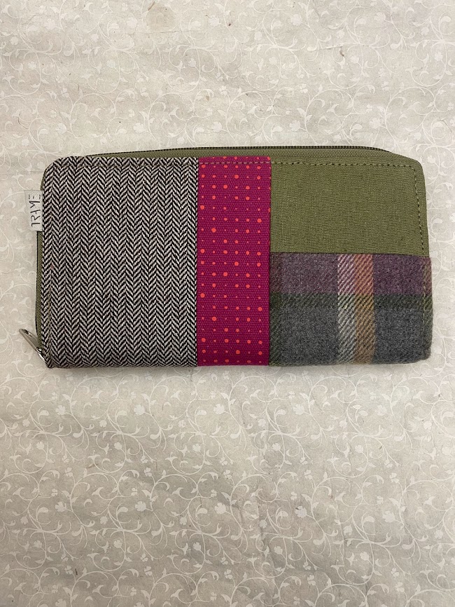 Portafoglio in tessuto patchwork medio Country Patch