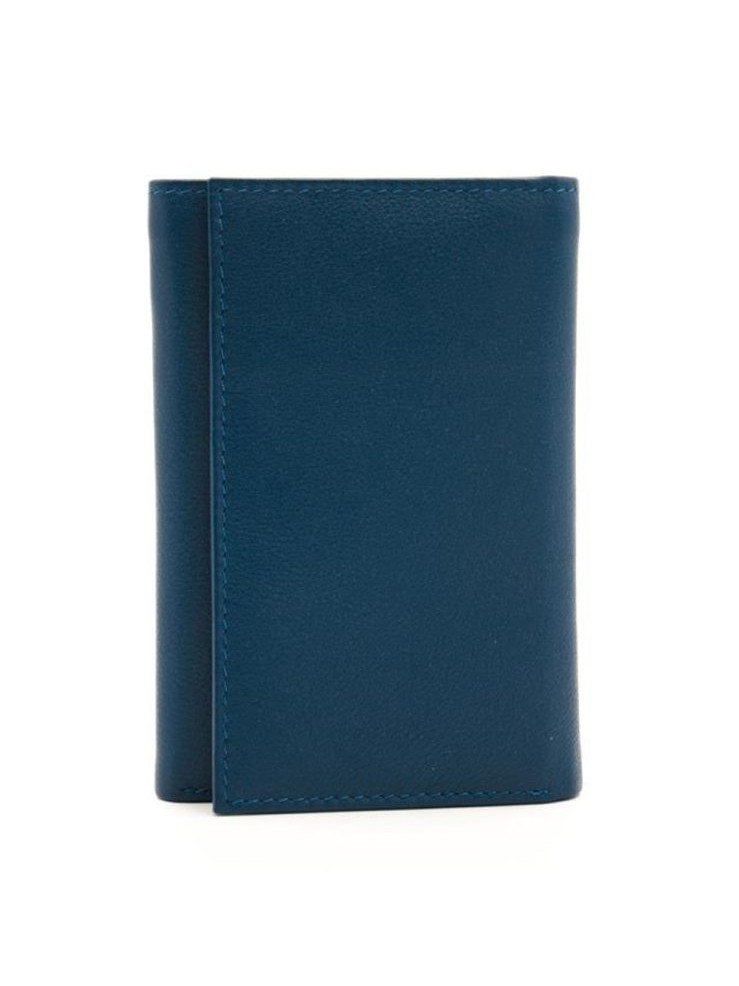 Portafoglio medio in pelle Kulti Blu