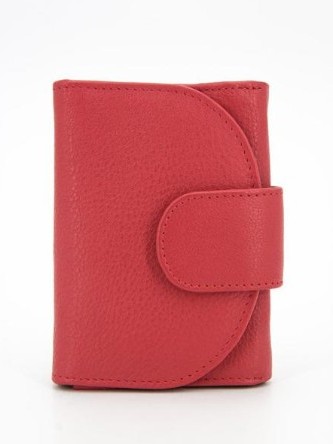 Portafoglio medio in pelle Rajarhat Rosso ibisco