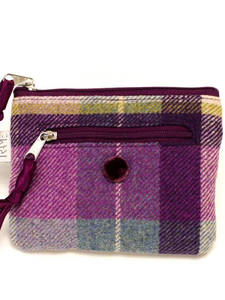 Portamonete in tessuto tartan