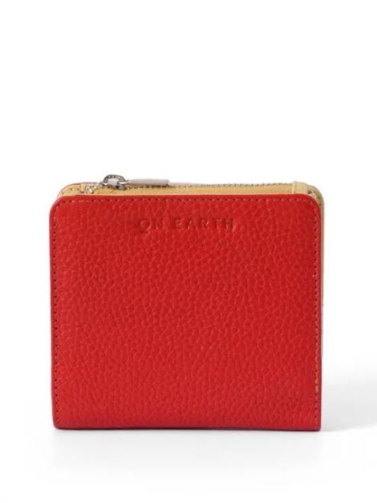 Portafoglio con cerniera in pelle Rolo Rosso.