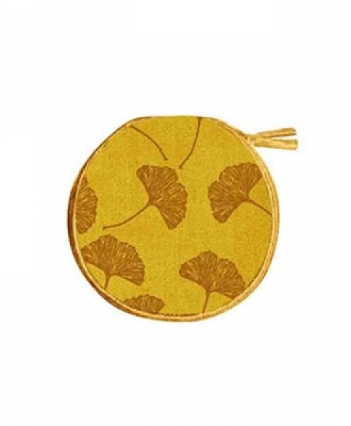 Portagioie da viaggio in tessuto GINKO giallo 10x5 cm
