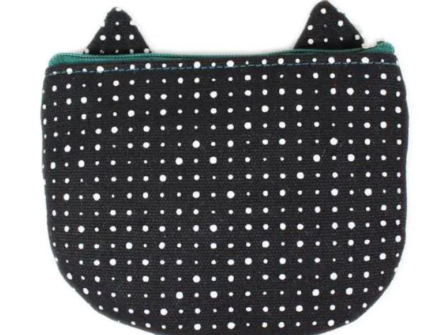Portamonete in tessuto Gatto a Pois (retro)